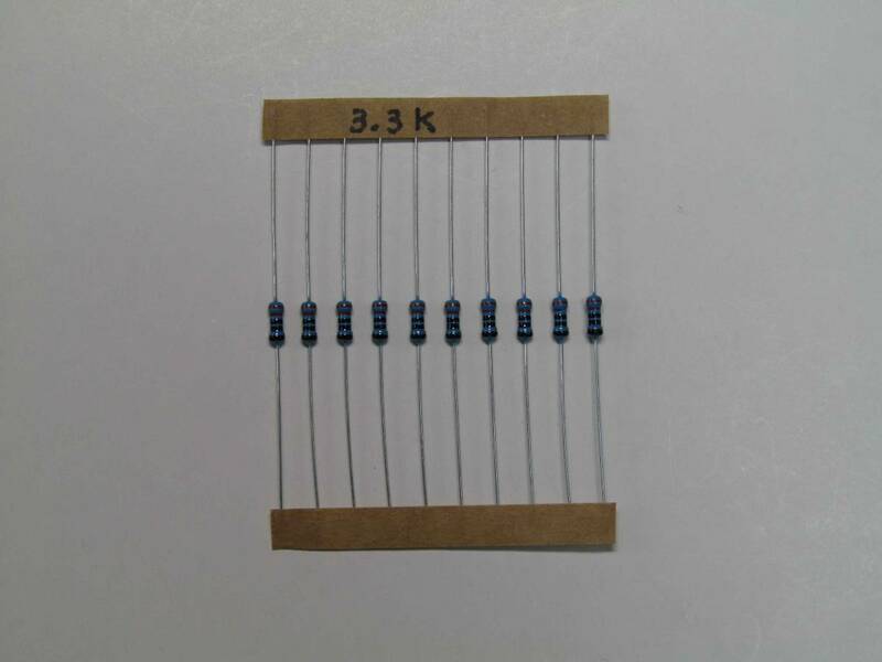 金属皮膜抵抗 3.3KΩ 1/4W 10本セット