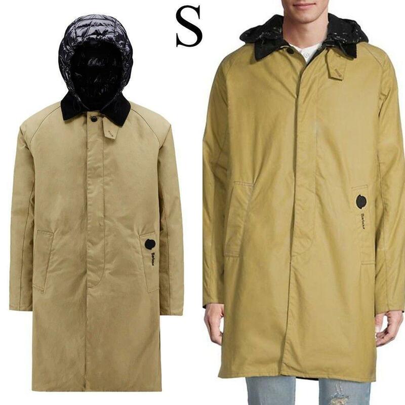 S　MONCLER GENIUS BARBOUR BARRA モンクレール 定価370700円 バブアー　モンクレール　ジーニアス　オイルドコットン ダウン入り コート