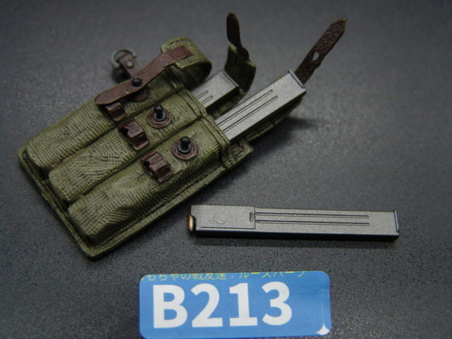 【 青213 】1/6ドールパーツ：BBi製 ドイツ軍 マガジンポーチセット（WWII）【 長期保管・ジャンク扱い品 】