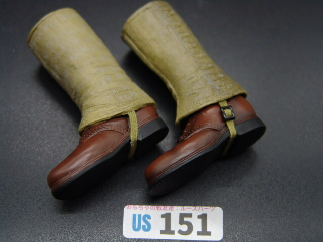 【 US 151 】1/6ドールパーツ：DRAGON製 アメリカ軍 レギンス＆ブーツ（WWII)【 長期保管・ジャンク扱い品 】