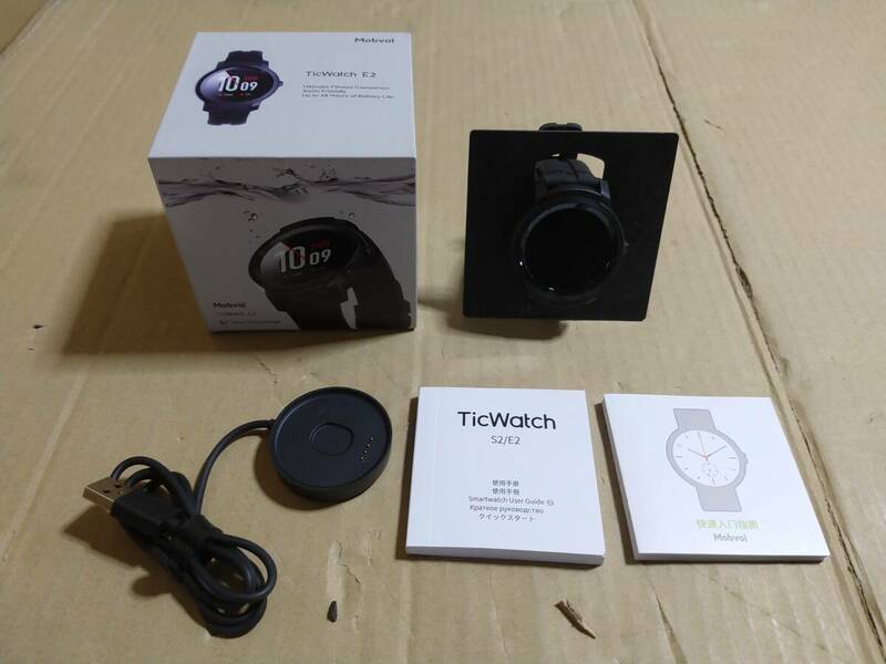 ①　ジャンク品【充電不可】mobvoi モブボイ TicWatch E2 WG12026 ブラック