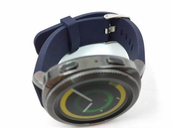 スポーツバンド 交換 腕時計ベルト ストラップ シリコン ラバー ネイビー 凸型18mm