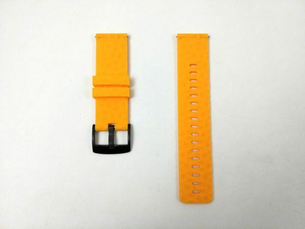 シリコンラバーストラップ 交換用腕時計ベルト 24mm SUUNTO SPARTAN オレンジX黒