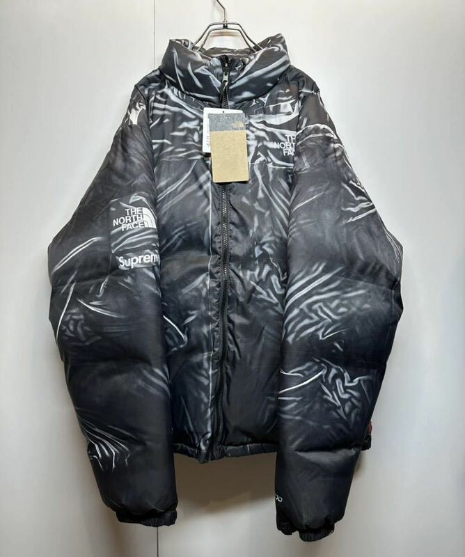 【L】新品 Supreme THE NORTHFACE PRINTED NUPTSE JACKET BLACK シュプリーム ノースフェイス プリント ヌプシ ジャケット ブラック G2372