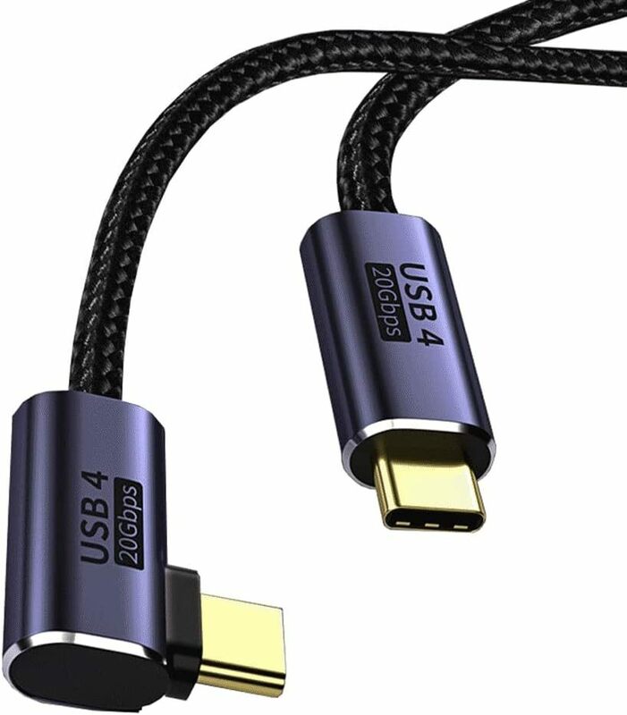 【新品 送料230円】L字【新品】USB4.0 50cm 20Gbps USB Type C to C 変換ケーブル 検品済み 匿名発送用