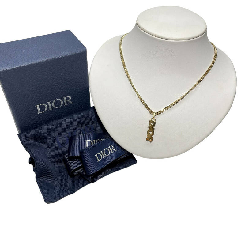 ディオール ゴールドチェーン ロゴ ネックレス 喜平 メンズ 925 Dior