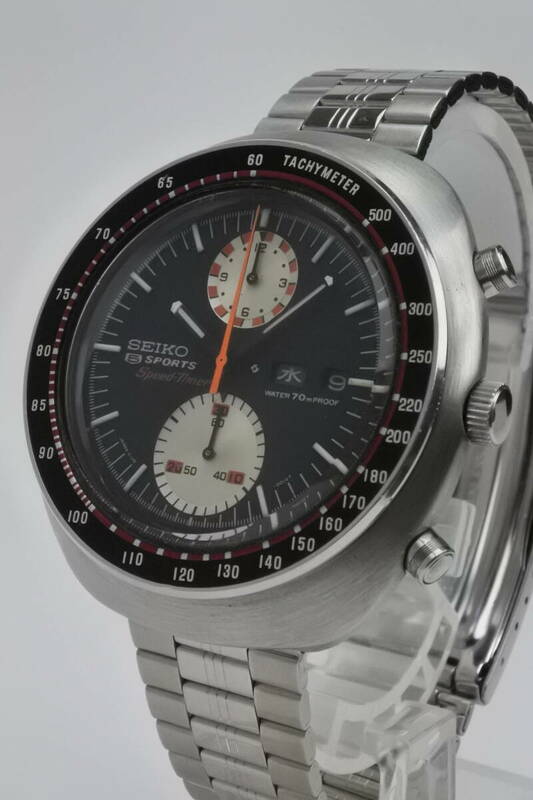 通称UFO☆1970年2月製 SEIKO 5 SPORTS Speed-Timer 6138-0010自動巻紳士腕時計 国産名機逸品
