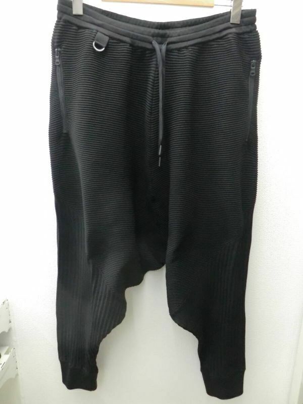 mo/576100/2403/サイト S'yte 12G SPRITZY PLAIN STITCHES HEM RIB KNIT SARUEL PANTS UU-K14-919/ブラック/サイズ3