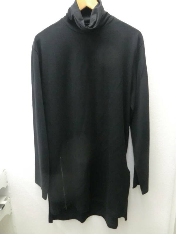 mo/570795/2402/Ground Y COTTON JERSEY JUMBO TURTLENECK GA-T33-040-2-01/ブラック/サイズ3