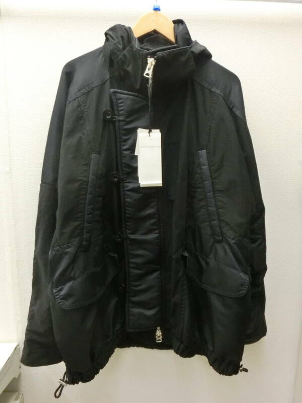 es/577461/2402/サカイ　sacai　19AW ハイブリッド ミリタリージャケット 19-02068M/ブラック/サイズ3（L相当）