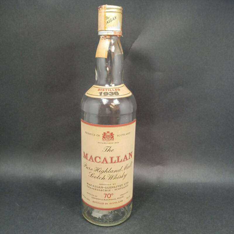 ◆G&M ゴードン&マクファイル マッカラン 1936 空ボトル 空 瓶◆KAS32562