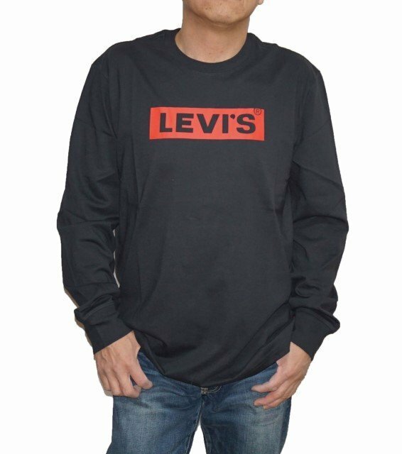 リーバイス levis 長袖Tシャツ 黒 161390042 メンズ ロゴ 春物 秋物 ブラック ロンT ロングスリーブ 表記サイズL