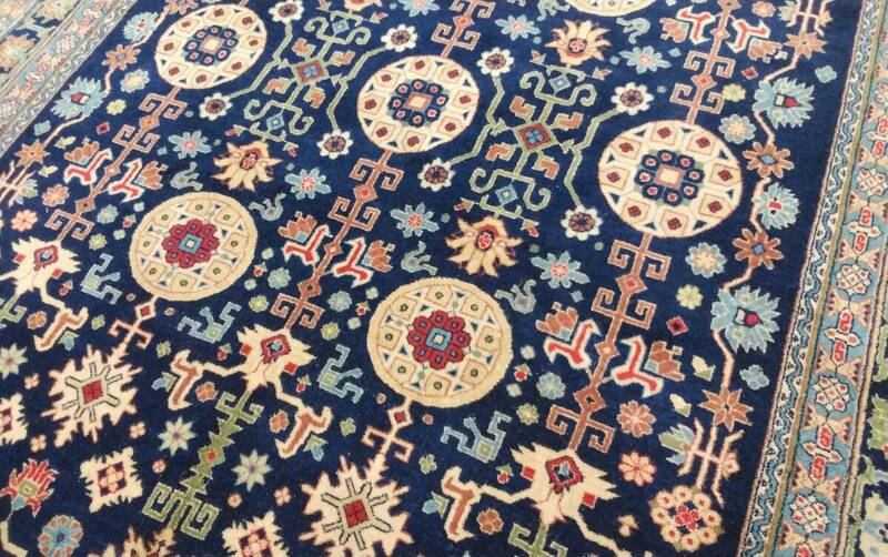 希少 美品 ペルシャ絨毯 コーカサス絨毯 ウール 草木染 アゼルバイジャン 120cm-200cm 64万ノットトルコ絨毯好きな方も 手織り