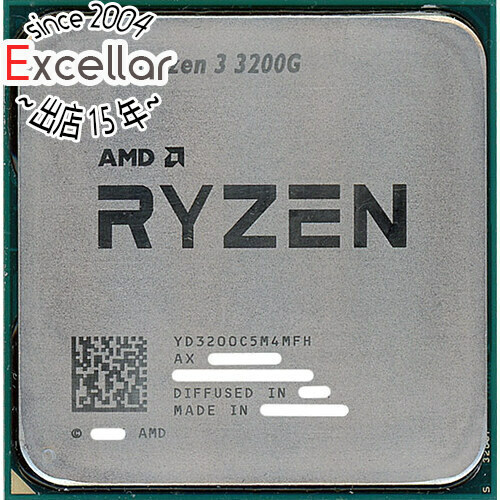 【中古】【ゆうパケット対応】AMD Ryzen 3 3200G YD3200C5M4MFH 3.6GHz SocketAM4 訳あり [管理:1050022993]