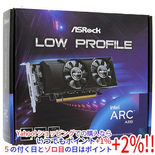 ASRock グラフィックカード Intel Arc A310 Low Profile 4GB PCIExp 4GB [管理:1000026978]