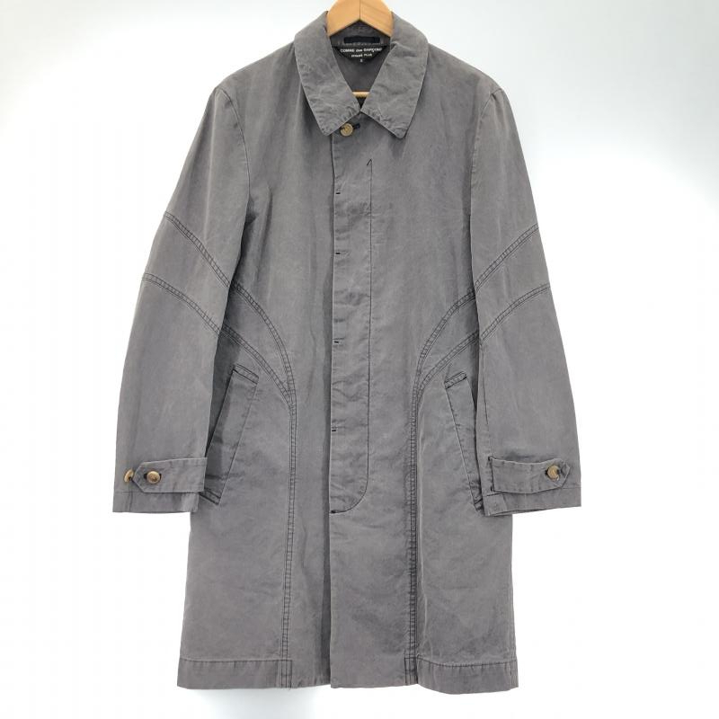 【中古】COMME des GARCONS homme plus　カーブ デザイン コート サイズM　グレー コムデギャルソンオムプリュス　PK-C002[249008244184]