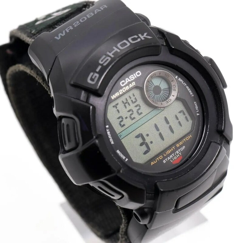 《希少》G-SHOCK 腕時計 デジタル ブラック 布ベルト メンズ h