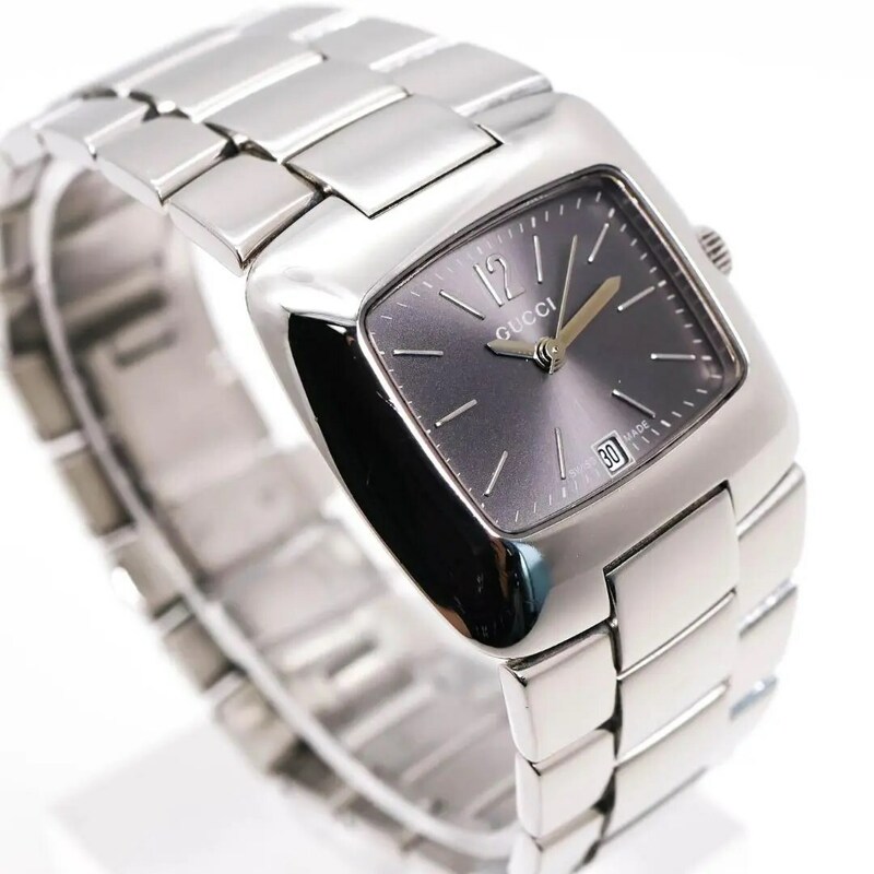《美品》GUCCI 腕時計 グレー 8500L スクエア レディース h