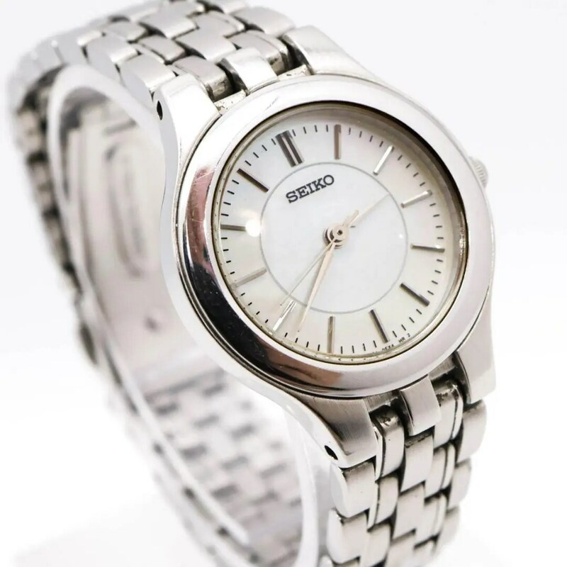 《美品》SEIKO 腕時計 シェル シンプル レディース クォーツq 
