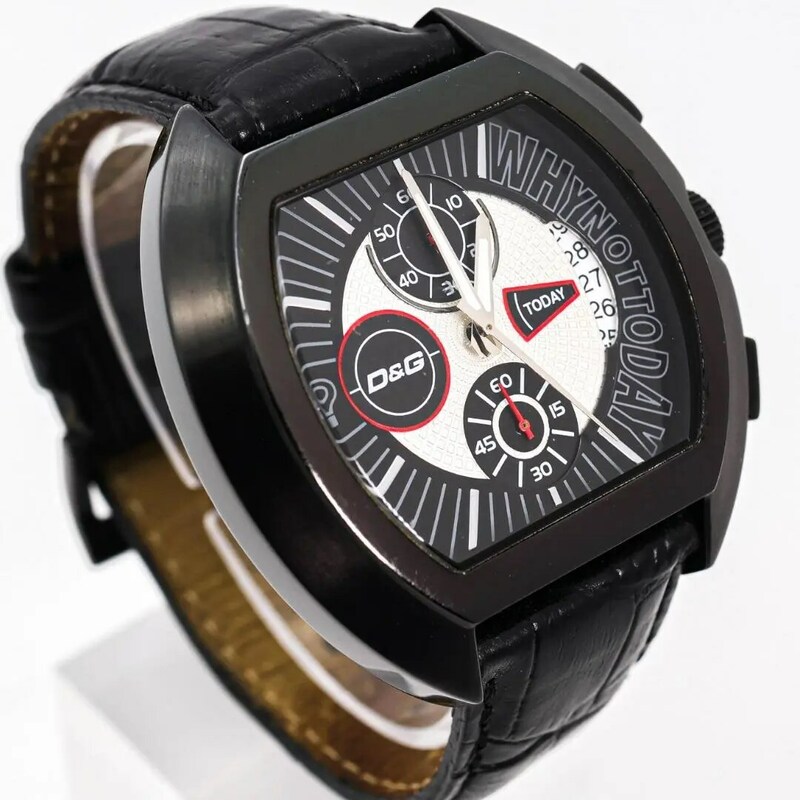 《人気》Dolce & Gabbana 腕時計 ブラック クロノグラフ デイトh