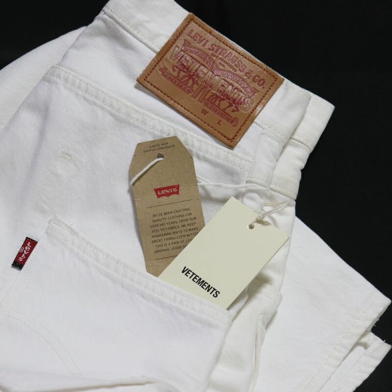 希少【VETEMENTS × LEVI'S】再構築 / white blanc/ホワイトデニム/リーバイス ヴェトモン/デニム パンツ