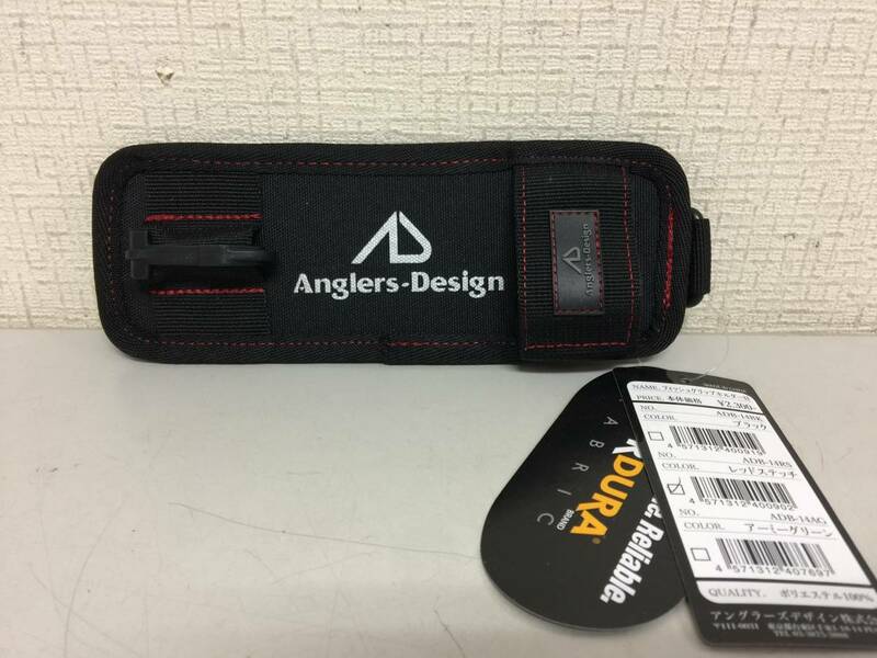 Anglers-Design　アングラーズ デザイン フィッシュ グリップ ホルダー　ブラック レッドステッチ　未使用　　　KJ1