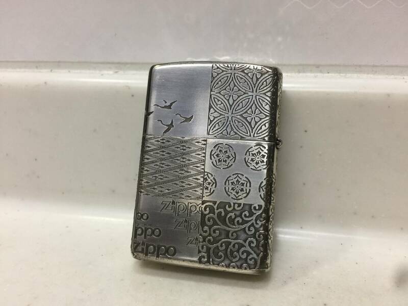 Zippo　ジッポー　鶴　5面加工　1995年製　　　T183　　　　　KJ1