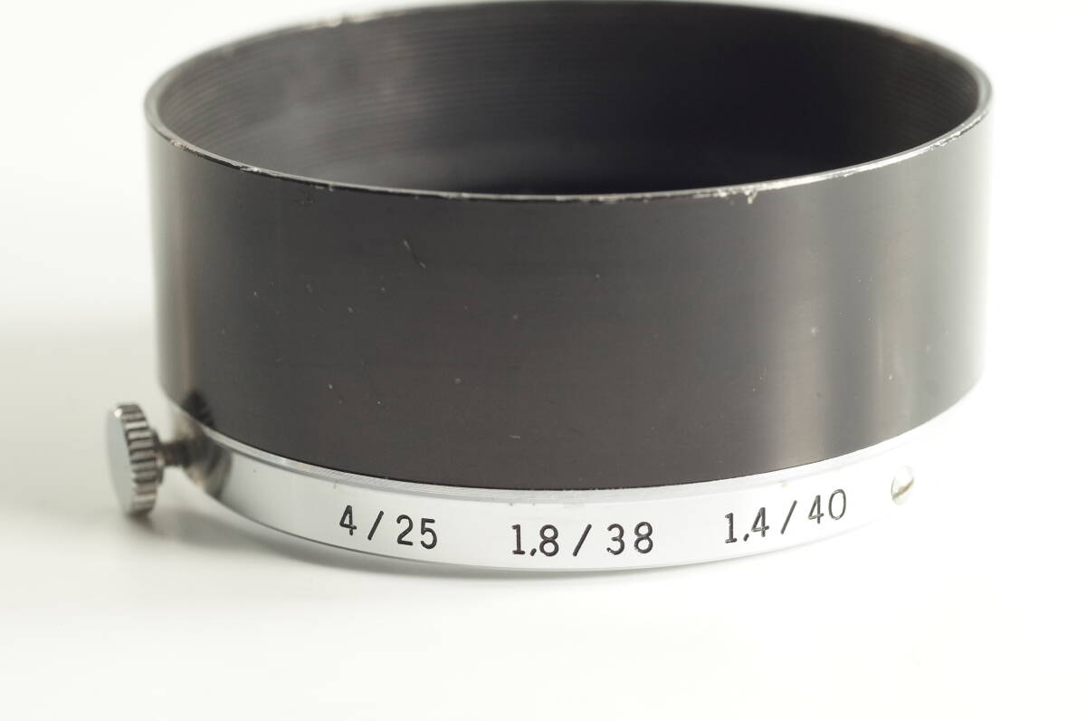 100『並品』OLYMPUS 4／25 1.8／38 1.4／40 オリンパス PEN-F用 25mm F4 38mm F1.8 40mm F1.4　メタルフード