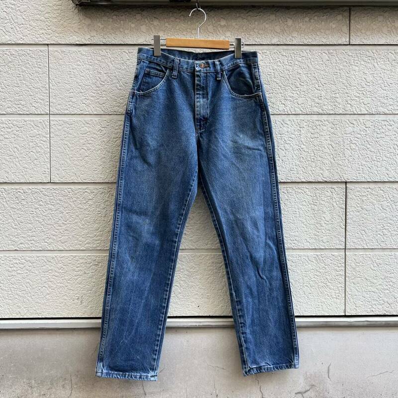 USED USA古着 ブルーデニム デニムパンツ ジーンズ RUSTLER ラスラー Wrangler ラングラー アメリカ古着 vintage ヴィンテージ 32 × 32