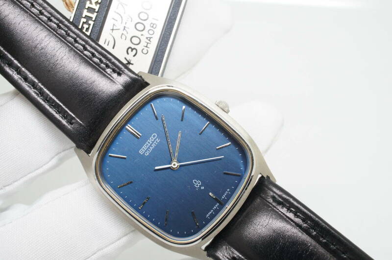 C1●作動良好 未使用デッドストック SEIKO セイコー シャリオ 7830-5210 1979年製 紺文字盤 メンズ腕時計 シルバー クォーツ