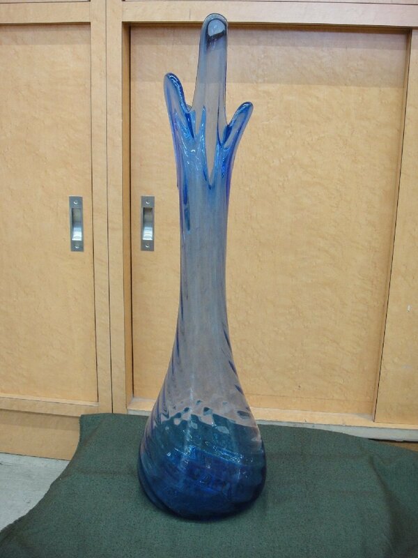 63513RT 琉球ガラス 花瓶 フラワーベース ブルー