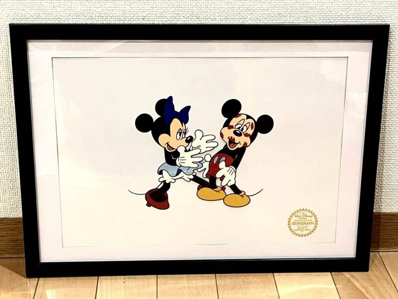 Disney ディズニー ミッキーとミニー セリグラフ セル画 額装 アート 限定 ミッキーマウス ミニーマウス 希少