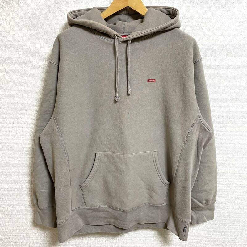 Supreme Small Box Logo Hooded Sweatshirt Grey Red L 22aw 2022年 グレー 赤 レッド スモール ボックスロゴ フーデッド スウェットシャツ