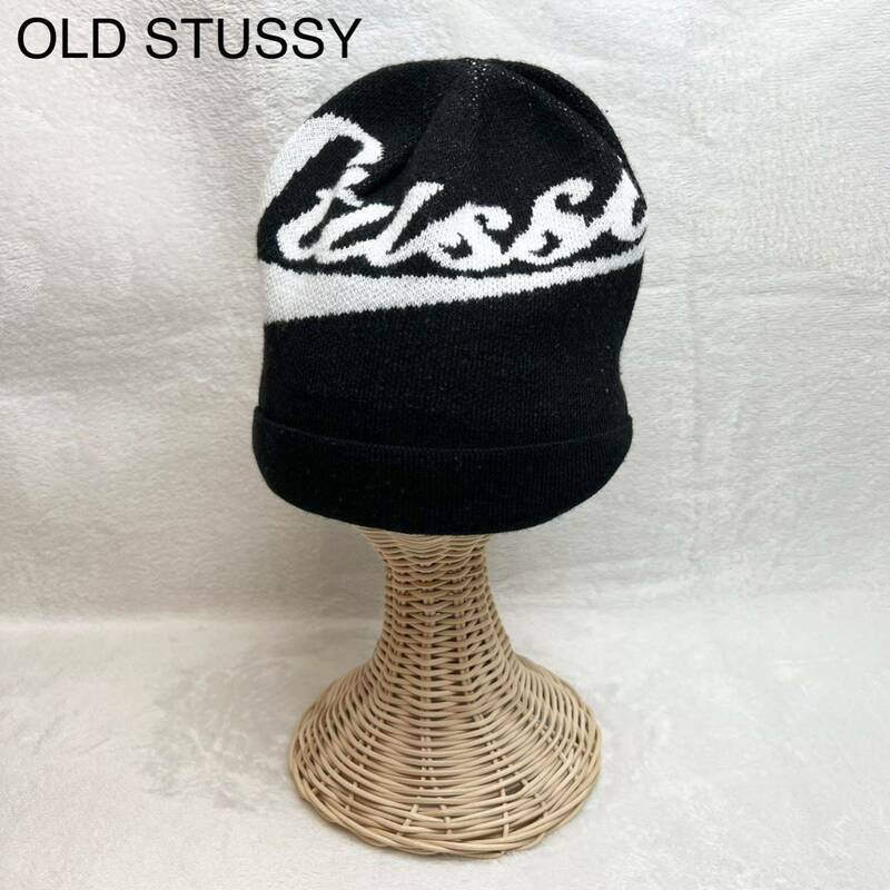 OLD STUSSY ステューシー ロゴデザイン ニット帽 ビーニー