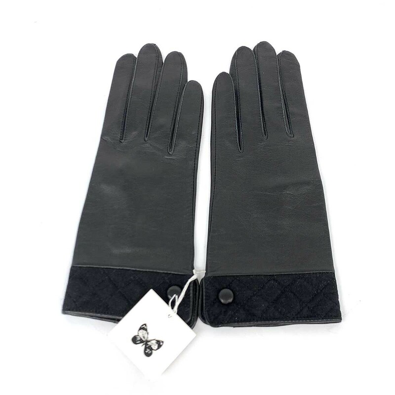 新品同様◆HANAE MORI ハナエモリ 手袋 ◆ ブラック 羊革 レディース glove グローブ 服飾小物