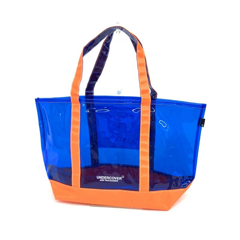 ◆UNDERCOVER アンダーカバー トートバッグ◆ ブルー×オレンジ ビニール×PVC ユニセックス ZOZOTOWN限定品 肩掛け bag 鞄