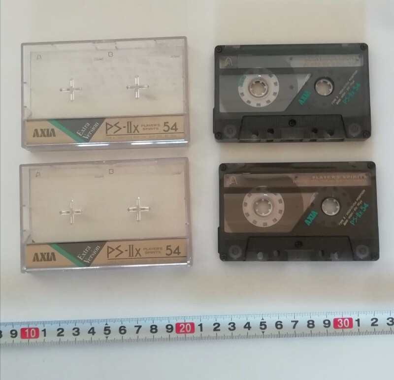 カセットテープcassette tape ハイポジションHIGH POSITION AXIA PSⅡX 計2本