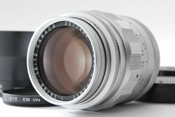 [AB Exc+] Leica TELE-ELMARIT M 90mm f/2.8 Lens Chrome Fat Canada Hood 12575 8822