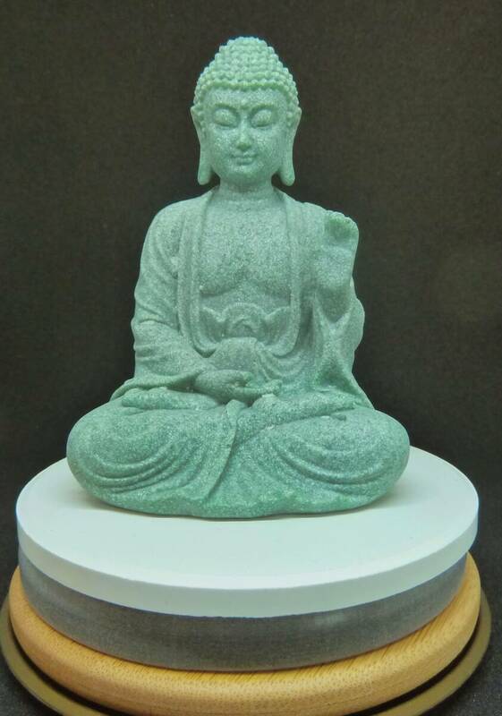 9478697089 Green Sandstone 1個 石仏 仏像 工芸品の装飾品、部屋の装飾、家の装飾、
