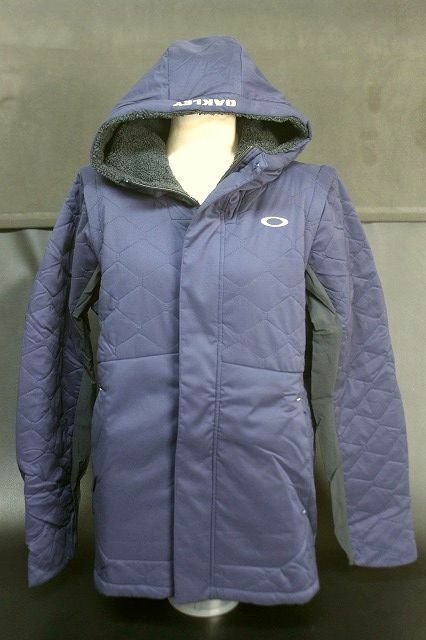 OAKLEY オークリー メンズ 2wayスリーブ 中綿ジャケット パデッドベスト 裏ボア FOA402870/UNEVEN PUFF JACKET 3.0 ネイビー サイズL