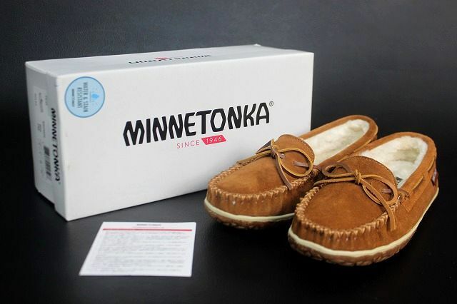 ミネトンカ ティリア レディース モカシン フラットシューズ ブラウン 24cm MINNETONKA TILIA★