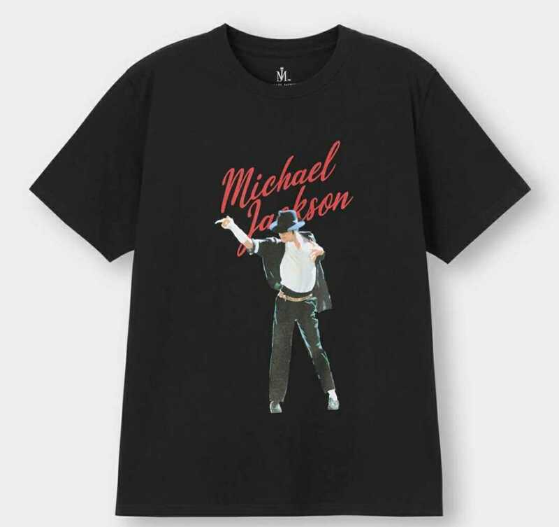 XLサイズ 新品 マイケルジャクソン Michael Jackson グラフィックT ブラック 黒 綿100 半袖 Tシャツ MJ GU 男女兼用 送料無料