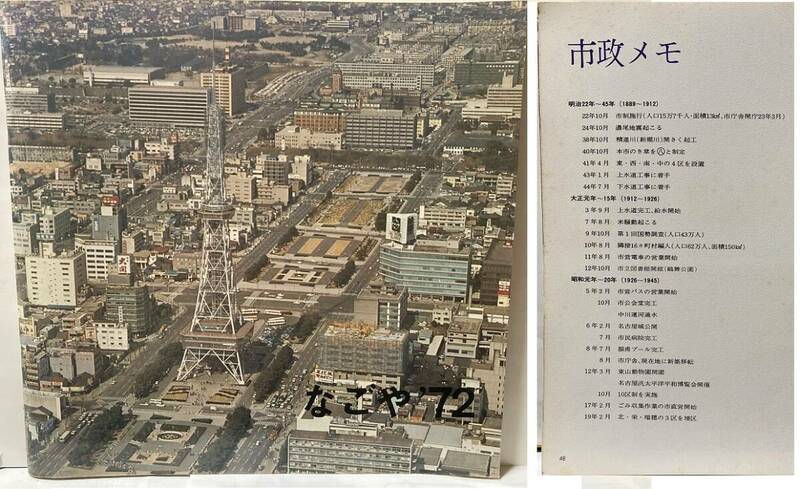 名古屋市 市政グラフ昭和47年(1972)版 杉戸市長時代の希少本！ かつて名古屋市が毎年4月に発行していた「市政グラフ：Todayなごや」の前身