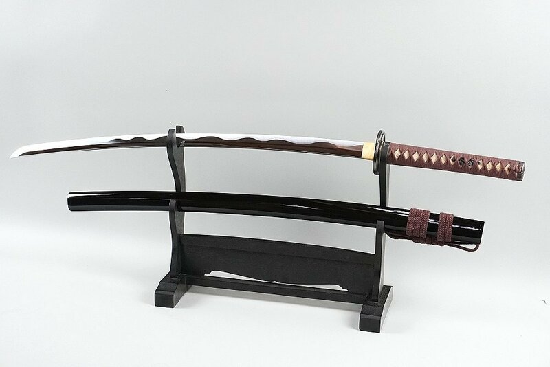 ★ 名刀シリーズ 五郎入道正宗 黒呂 合金製 模造刀 全長約105cm 刀身約70cm ※台座付属しません※