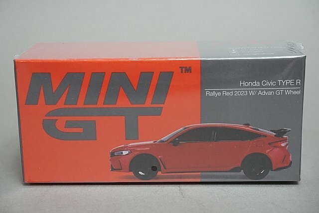 MINIGT / TSM トゥルースケール 1/64 HONDA ホンダ シビック Type R 2023 ラリーレッド W/ Advan GT RHD MGT00546-R