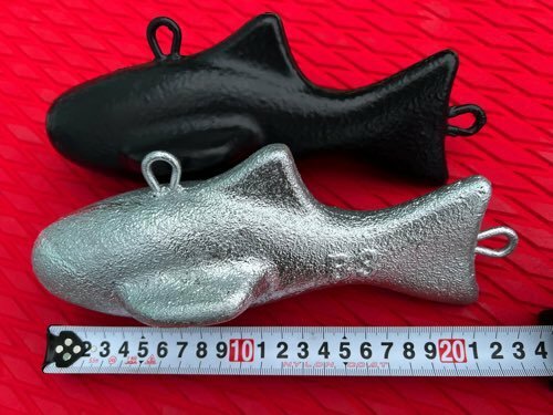 レイクトローリング、ダウンリガー、琵琶マスにも/BEEフィッシュウエイト・魚型・3kg/1個の価格/カラーはシルバー・送料は520円