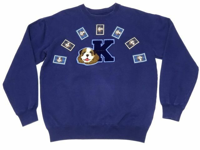 Karl Helmut DOG WAPPEN SWEATSHIRT L size / カールヘルム 犬ワッペン スウェット メンズ