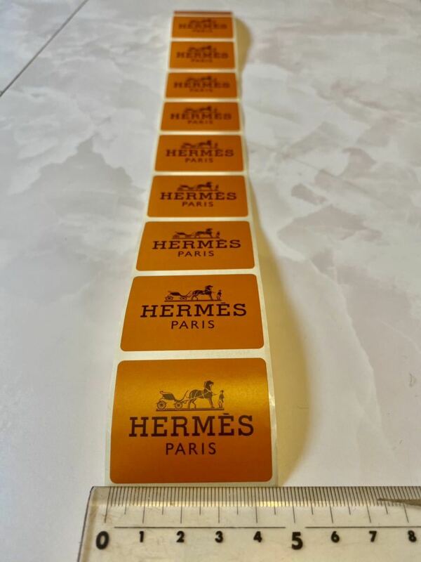 新品 HERMES 10枚組 シール ステッカー エルメス 直営店 非売品 ラッピング用