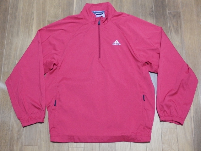 難あり】adidas GOLF/アディダスゴルフ 長袖ジップブルゾン Ｌ 赤色