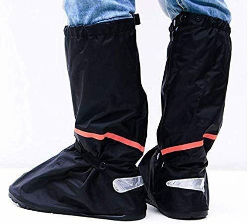 レインブーツカバー 防水 雨用靴 カバー(男性用Lサイズ30.5x42cm)長靴タイプ 梅雨時期の通勤 通学に シューズカバー 雨雪対策 (2105-01)